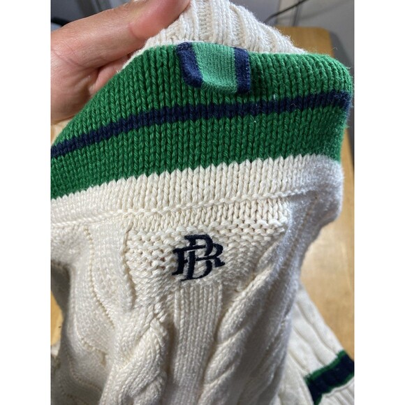 Banana Republic BR Athletics Cricket Sweater Luxurious Soft Size M 23.5pit2pit - Picture 4 of 11